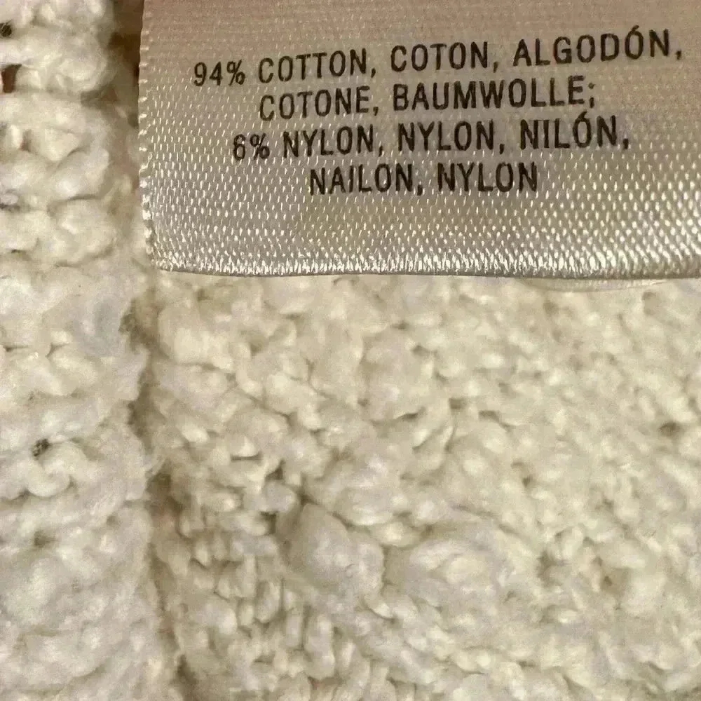 Anthropologie Moth Ivory Cream Cable Knit Button Cowl Neck Sweater Womens Size M - Picture 5 of 11